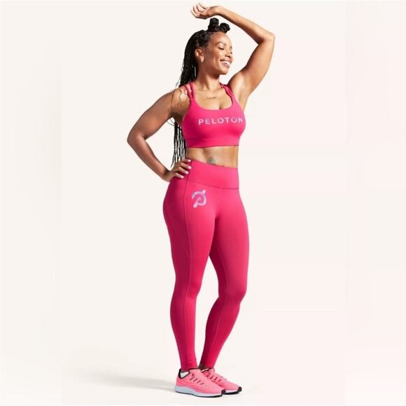 Peloton Move Mission Tulip Hem Leggings M Pink - Picture 1 of 7